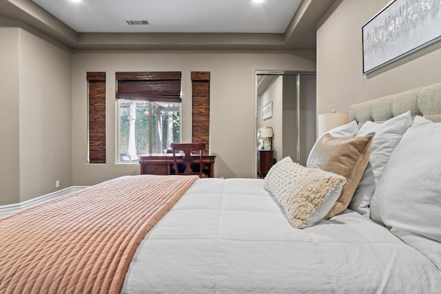 bedroom with a closet