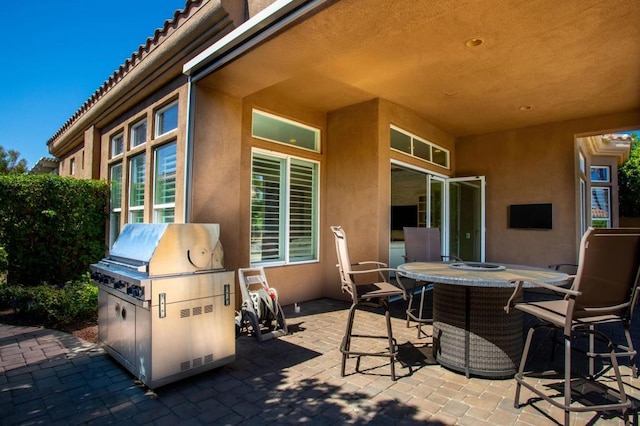 view of patio / terrace featuring area for grilling