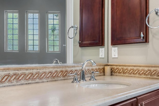 bathroom featuring vanity and a healthy amount of sunlight