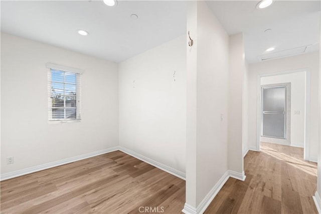 hallway featuring light hardwood / wood-style floors