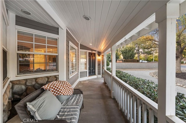 view of patio / terrace featuring covered porch