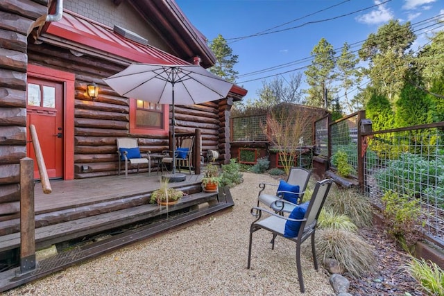 view of patio / terrace with a deck