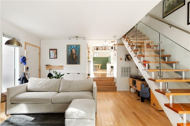 living room featuring hardwood / wood-style flooring