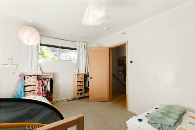 view of carpeted bedroom