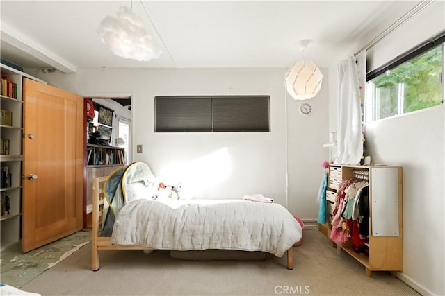 view of carpeted bedroom