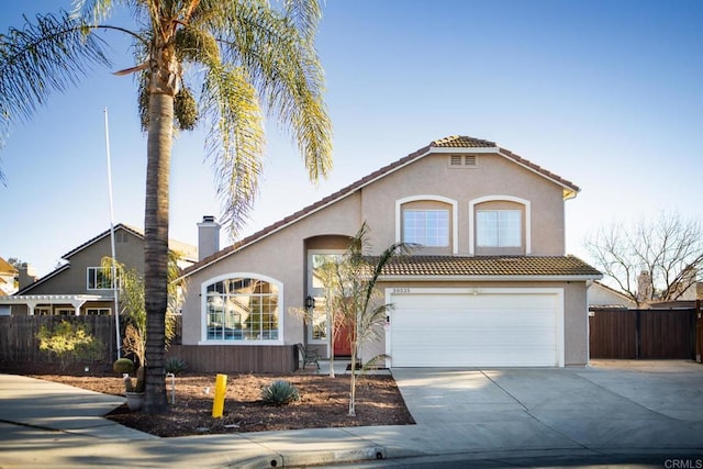 view of front facade featuring a garage