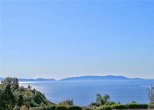 property view of water with a mountain view