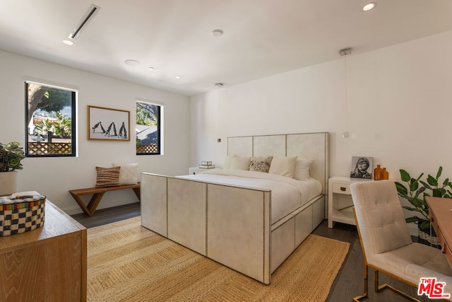 bedroom featuring light wood-type flooring