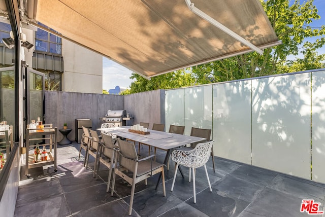 view of patio featuring area for grilling