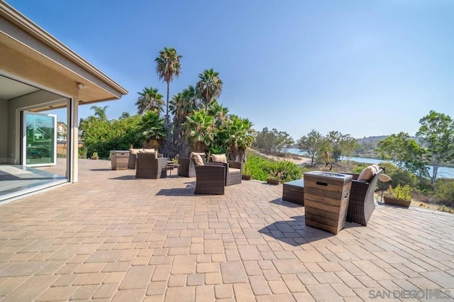 view of patio / terrace featuring an outdoor living space