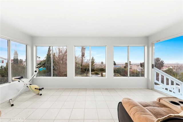 sunroom featuring plenty of natural light