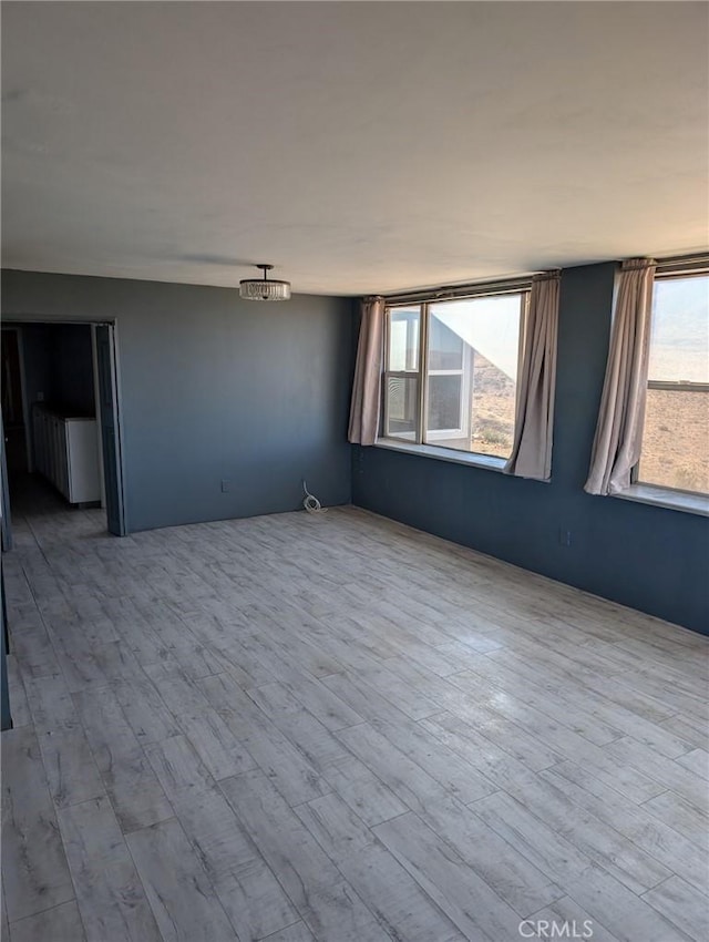 empty room featuring light hardwood / wood-style flooring