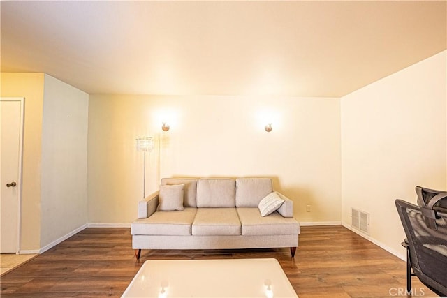 living room featuring hardwood / wood-style flooring