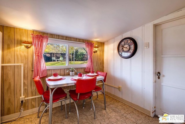 view of dining area