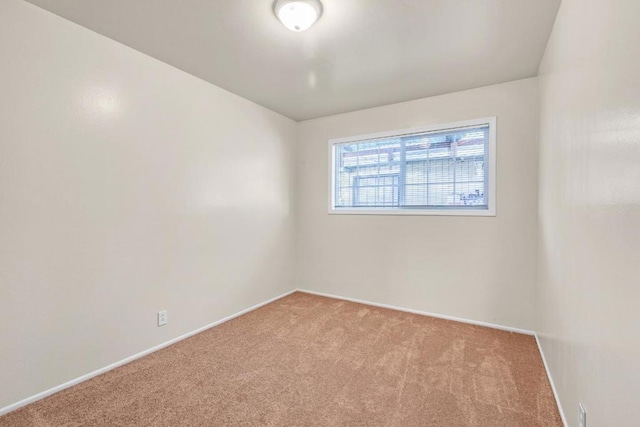 empty room featuring light colored carpet