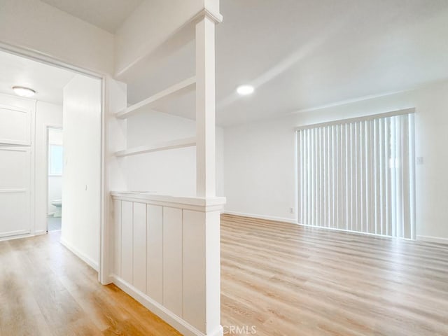 interior space with light wood-type flooring