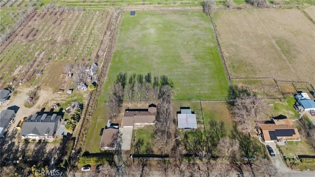 aerial view with a rural view
