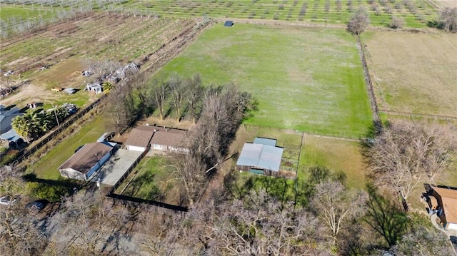 aerial view featuring a rural view