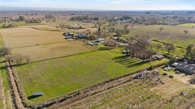 aerial view featuring a rural view