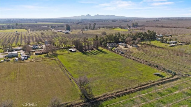 drone / aerial view with a rural view