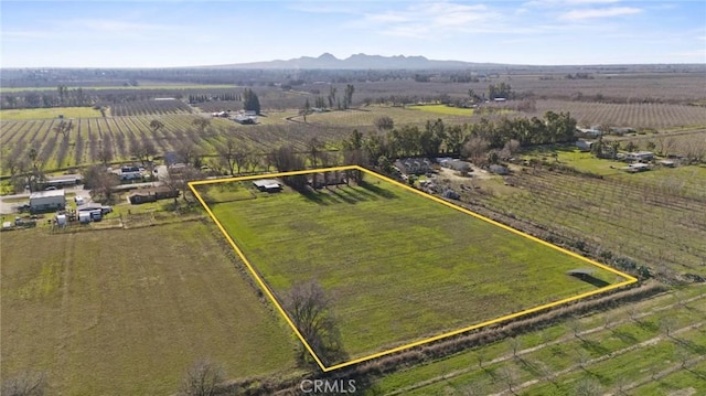 aerial view featuring a rural view