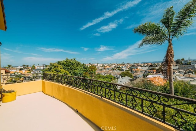 balcony featuring a residential view