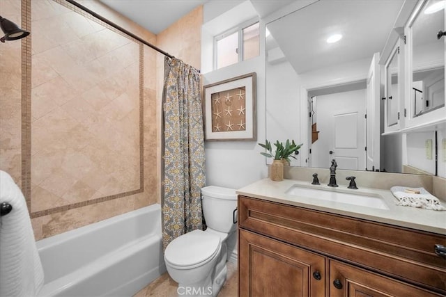 1612 Speyer Ln, Redondo Beach, CA 90278 - bathroom with vanity and shower / bathtub combination with curtain