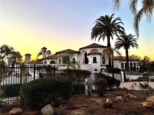 view of mediterranean / spanish-style house