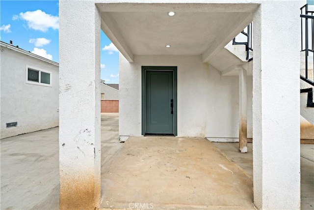 view of doorway to property