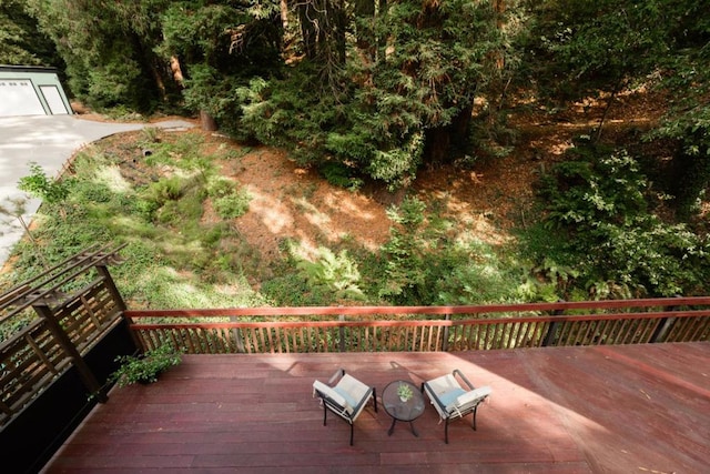 view of wooden terrace