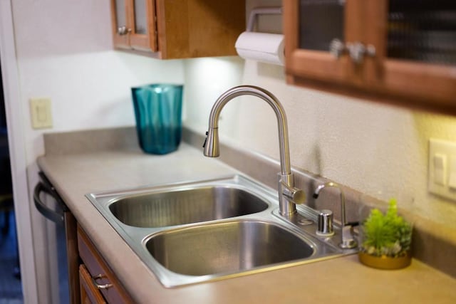 details with dishwasher and sink