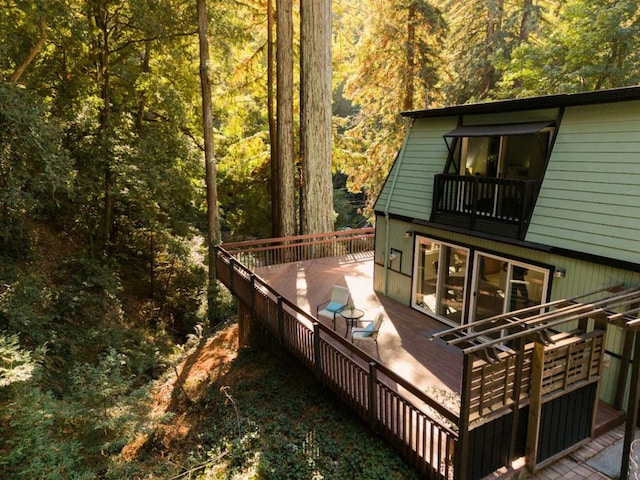 view of wooden terrace