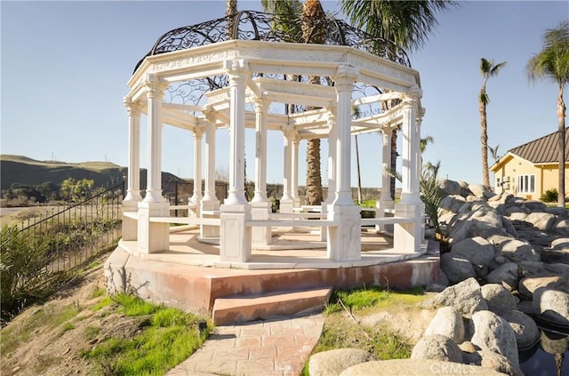 surrounding community with a gazebo
