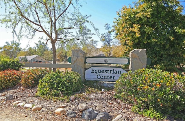 view of community sign