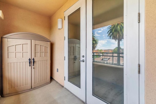 entrance to property with french doors