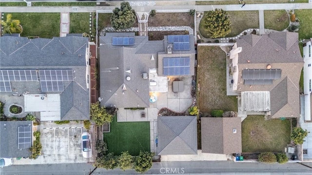 bird's eye view featuring a residential view