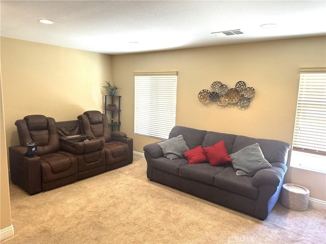 view of carpeted living room