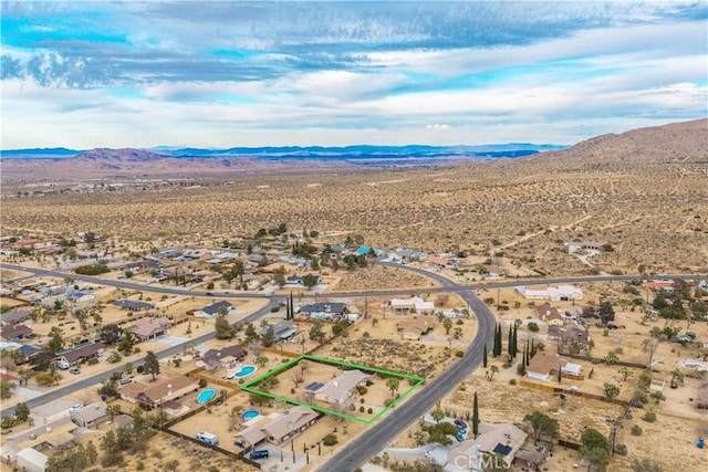 aerial view featuring a mountain view