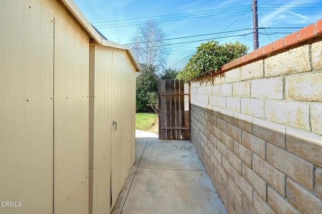 view of home's exterior with a patio area