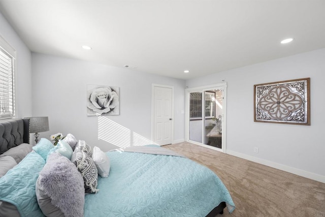 view of carpeted bedroom