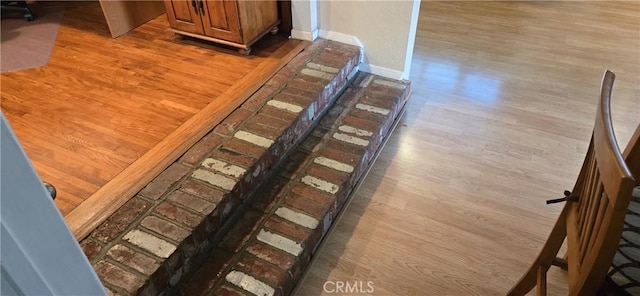 interior details with wood-type flooring