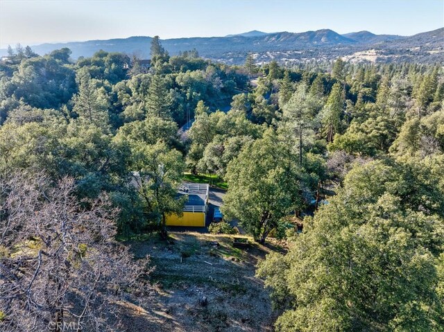 aerial view featuring a mountain view