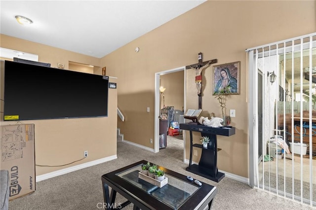 view of carpeted living room