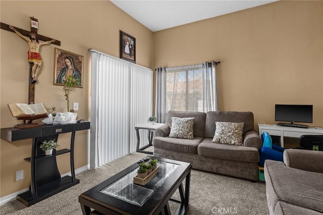 view of carpeted living room