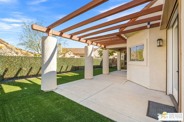 view of patio / terrace with a pergola