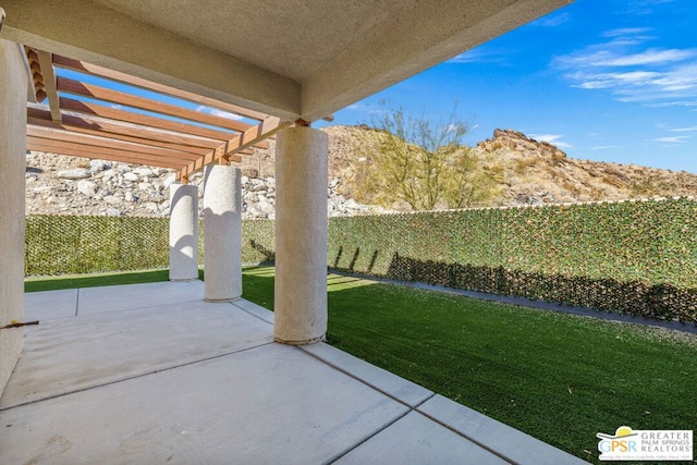 view of patio with a pergola