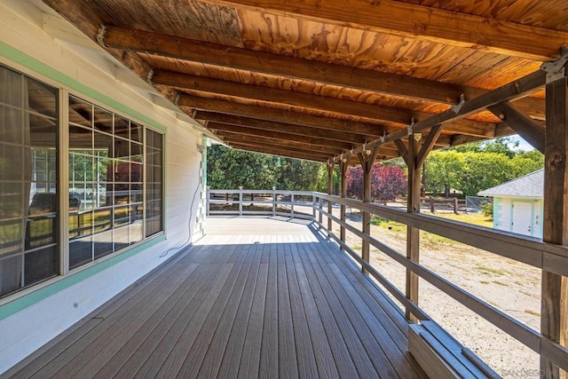 view of wooden deck