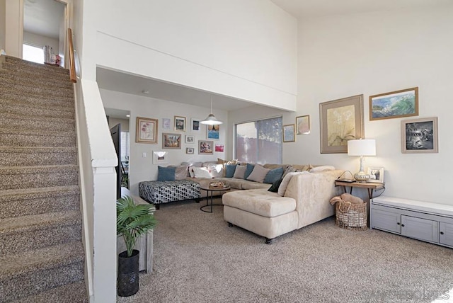 view of carpeted living room