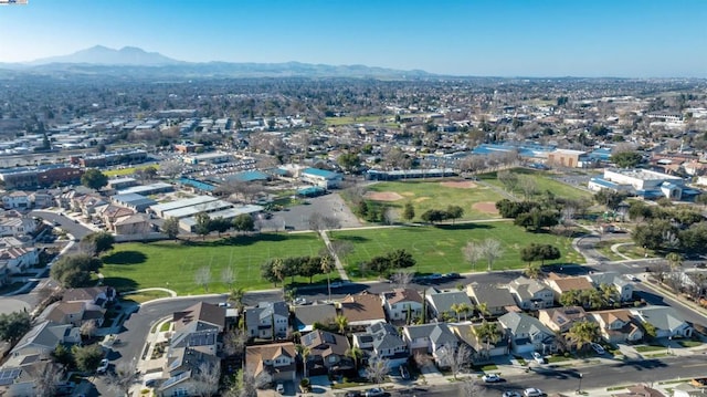 bird's eye view featuring a mountain view