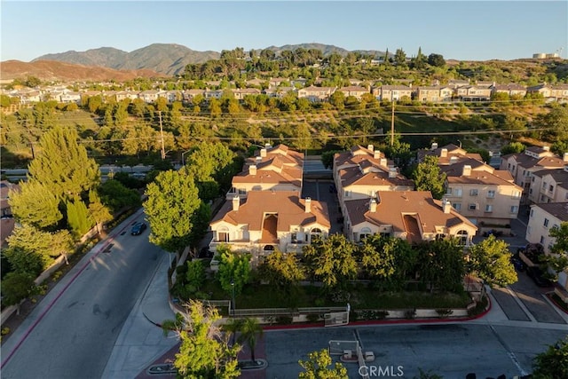 aerial view featuring a mountain view